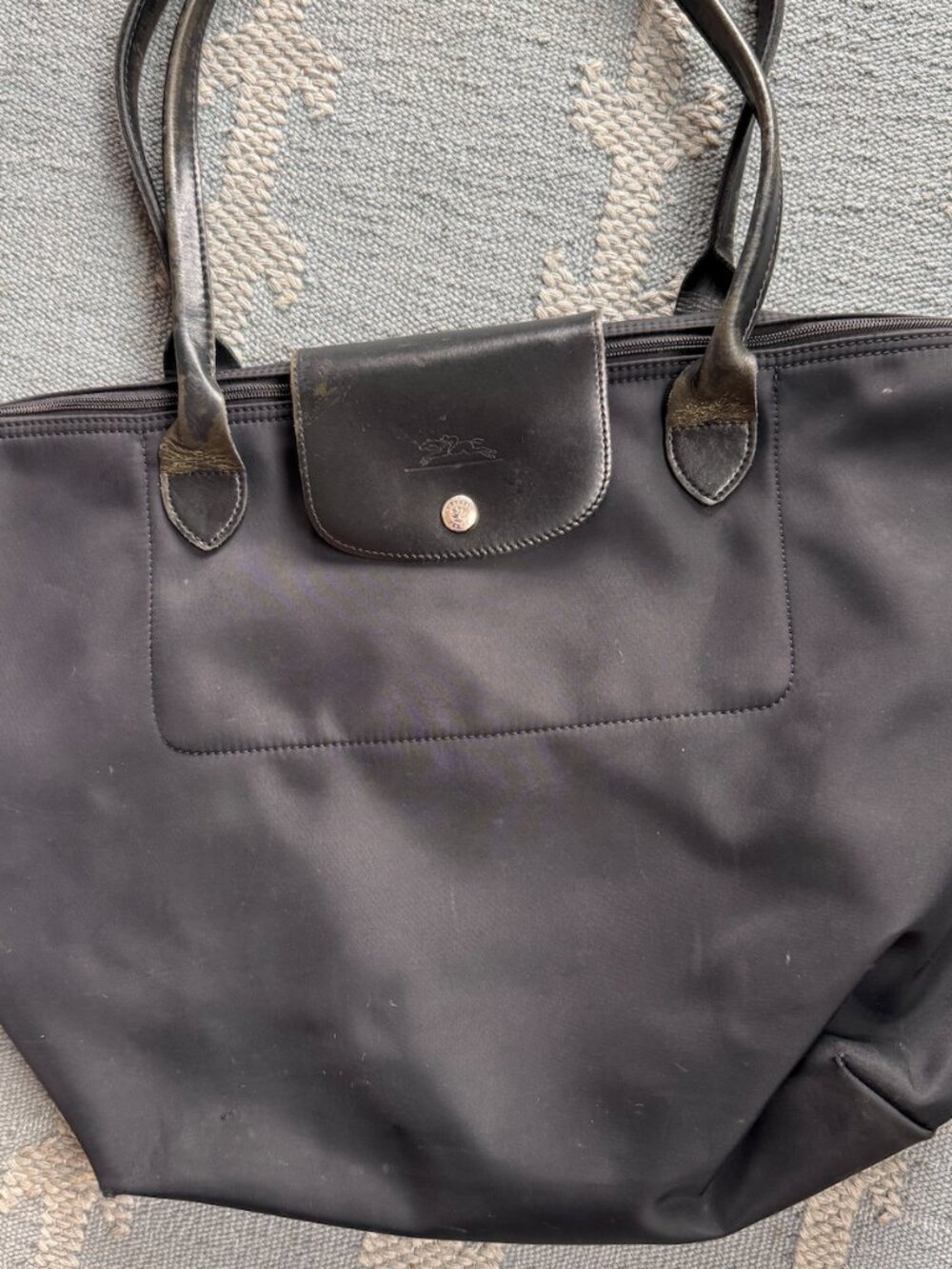 Longchamp Black Le Pliage M Tote bag